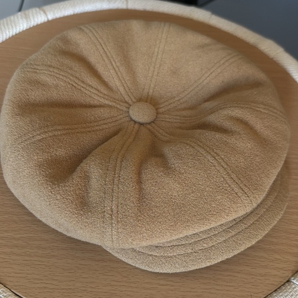 Vintage 70’s Lined Tan Wool Paperboy Newsboy Hat 22” - Picture 5 of 9